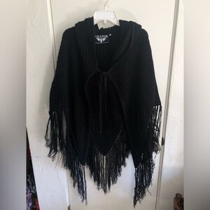 Killstar Hooded Capelet with Fringe!